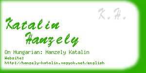 katalin hanzely business card